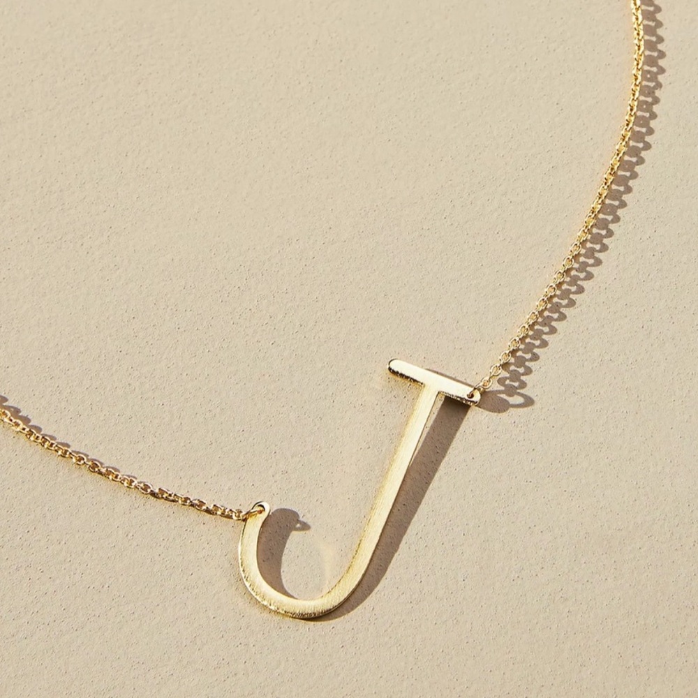 Monogram Pendant “J” Necklace